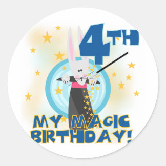 Pegatina Redonda Magia 4 camisetas y regalos de cumpleaños
