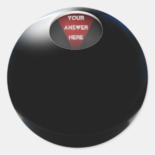Pegatina Redonda Magic 8 Ball
