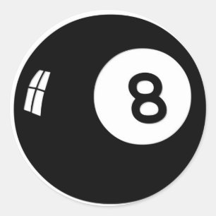 Pegatina Redonda Magic 8 Ball