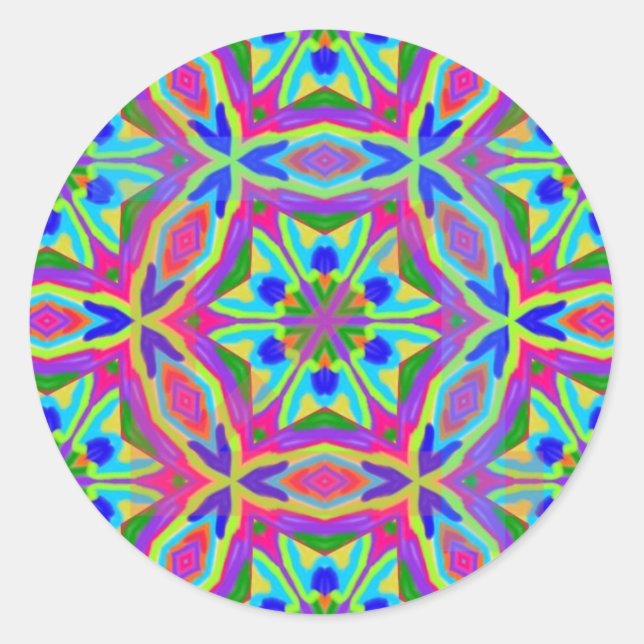 Pegatina Redonda Magic Markers Mandala (Anverso)