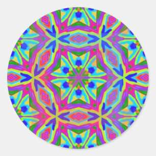 Pegatina Redonda Magic Markers Mandala