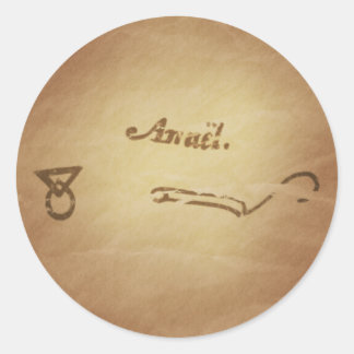 Pegatina Redonda Magic Seal Angel Anael Protection Magic Charms