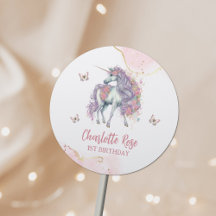 Magical Castle Unicorn Princesa Rosa Primer cumple