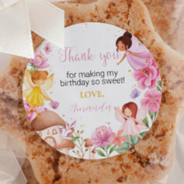 Pegatina Redonda Magical Fairy Labels Birthday Baby Shower