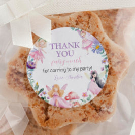 Pegatina Redonda Magical Fairy Labels Birthday Baby Shower