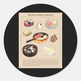Pegatina Redonda Magical Trata Comida De Studio Ghibli Films Stick