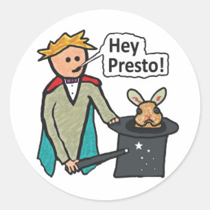 Pegatina Redonda Magiciano