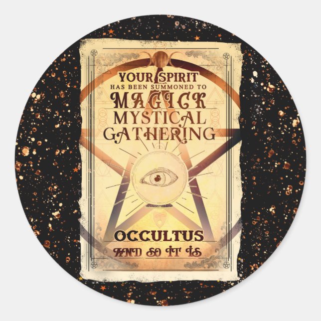 Pegatina Redonda Magick Mistical Gaising Fortune Teller Eye Fiesta (Anverso)