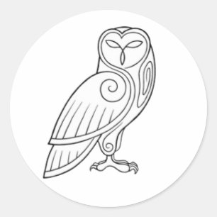 Pegatina Redonda Magick - Owl