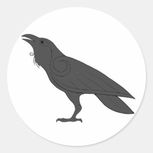 Pegatina Redonda Magick - Raven