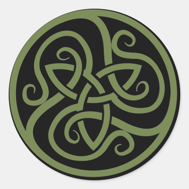 Pegatina Redonda Magick - Triquetra (Anverso)