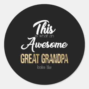 Pegatina Redonda Magnífico Gran Abuelo Especial