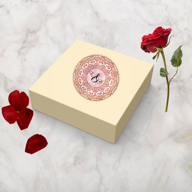 Pegatina Redonda Magníficos deportistas de la boda Mehndi (Subido por el creador)