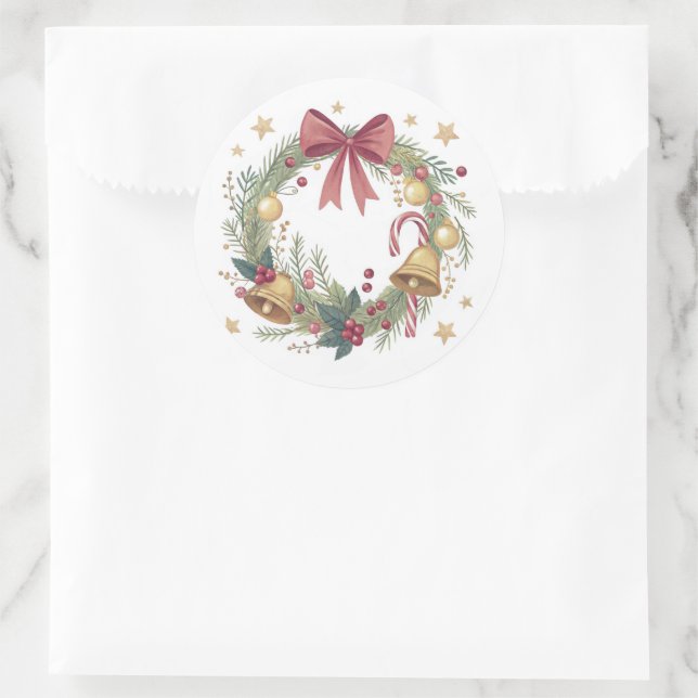 Pegatina Redonda Magníficos stickers de Navidad (Bolso)