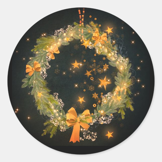 Pegatina Redonda Magníficos stickers de Navidad (Anverso)