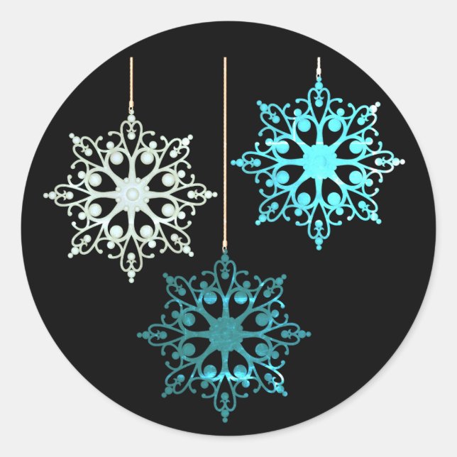 Pegatina Redonda Magníficos stickers de Navidad (Anverso)