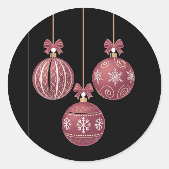 Pegatina Redonda Magníficos stickers de Navidad (Anverso)