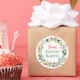 Pegatina Redonda Magníficos stickers de Navidad personalizados