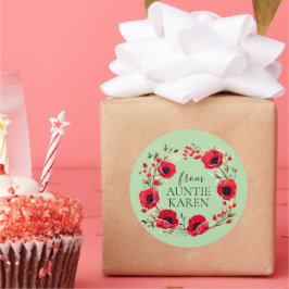 Pegatina Redonda Magníficos stickers de Navidad personalizados