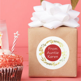 Pegatina Redonda Magníficos stickers de Navidad personalizados