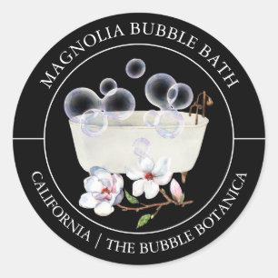 Pegatina Redonda Magnolia Bubble Bath