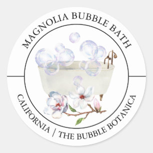 Pegatina Redonda Magnolia Bubble Bath