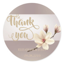 Magnolia de Franja Elegante Sticker para tu Boda