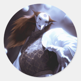 Pegatina Redonda Mago