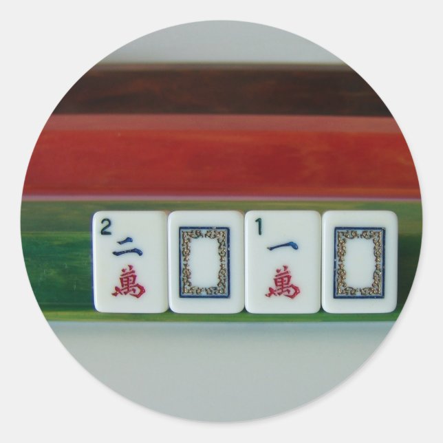 Pegatina Redonda Mah-Jongg 2010 (Anverso)
