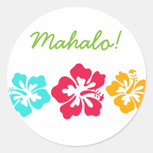 Pegatina Redonda Mahalo