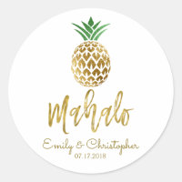 Mahalo Tropical Hawaiano Boda de piña Blanca
