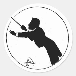 Pegatina Redonda Mahler Conducting
