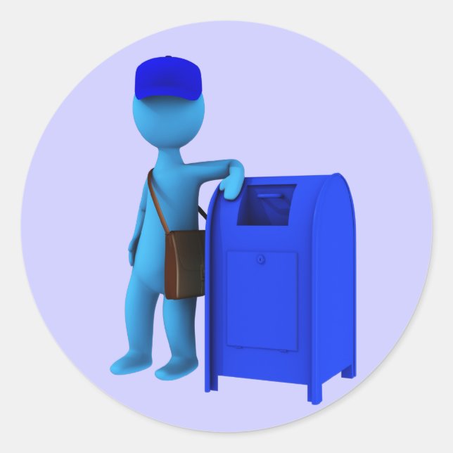 Pegatina Redonda Mailman (Anverso)