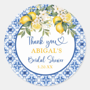 PEGATINA REDONDA MAIN SQUEEZE LEMON BRIDAL DUCHA