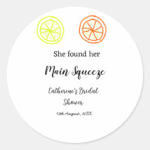 Main Squeeze limón cítrico ducha de novia agregar 