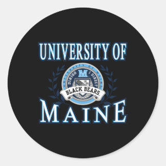 Pegatina Redonda Maine Black Bears Laurels