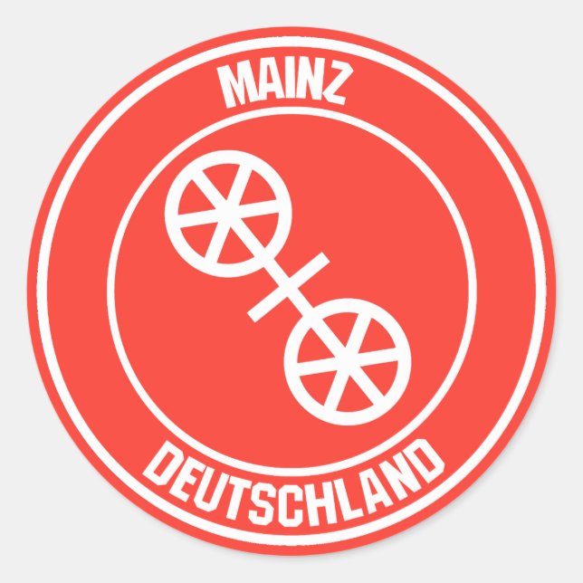 Pegatina Redonda Mainz Round Emblem (Anverso)