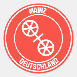 Pegatina Redonda Mainz Round Emblem