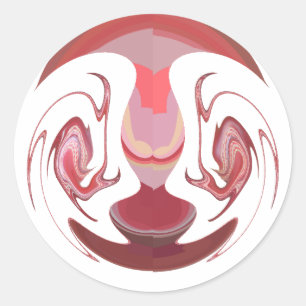 Pegatina Redonda Majestad del Marrón: Radiancia Rustica Texturada e