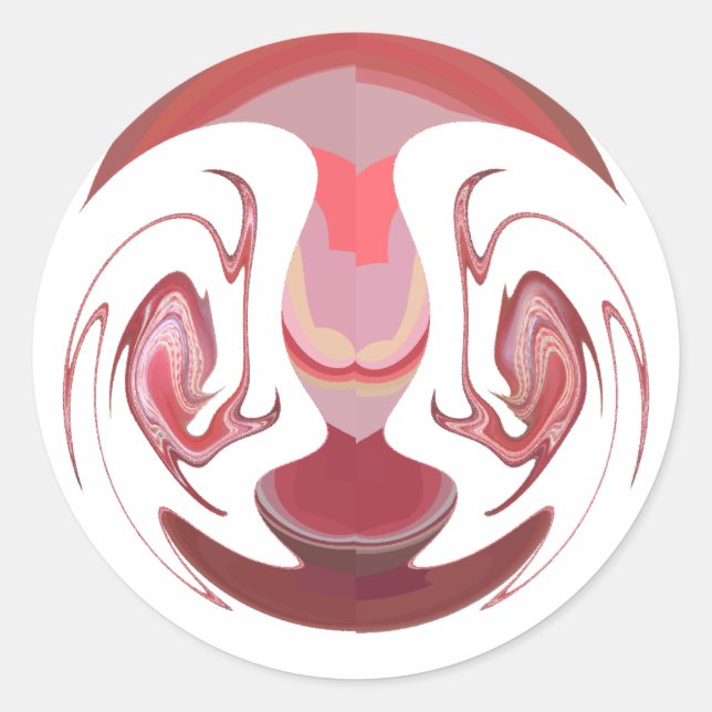 Pegatina Redonda Majestad del Marrón: Radiancia Rustica Texturada e (Anverso)