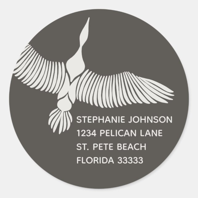 Pegatina Redonda Majestic Goose Return Address (Anverso)