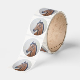 Pegatina Redonda Majestic Horse Portrait T-Shirt