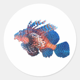 Pegatina Redonda ​Majestic Lionfish Sticker - Exotic Marine Lepu Fi