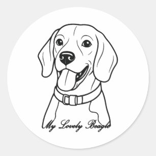 Pegatina Redonda Majestic Rottweiler Dog Art