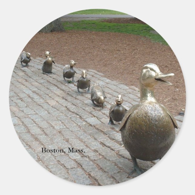 Pegatina Redonda Make Way for Ducklings! Sticker (Anverso)