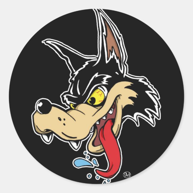 Pegatina Redonda Mal (Anverso)