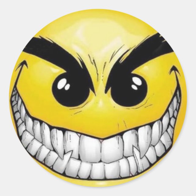 Pegatina Redonda Mal (Anverso)