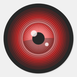 Pegatina Redonda Mal ojo rojo mágico del diablo