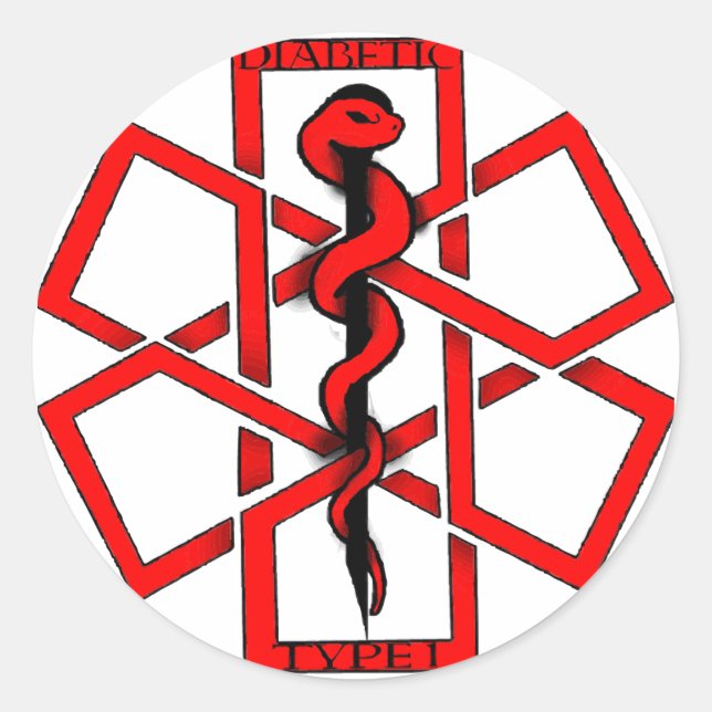 Pegatina Redonda Mala Diabética A$$ (Anverso)
