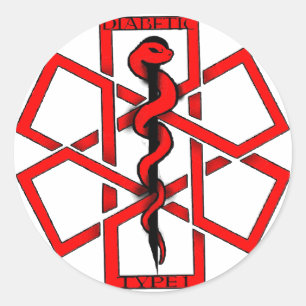 Pegatina Redonda Mala Diabética A$$